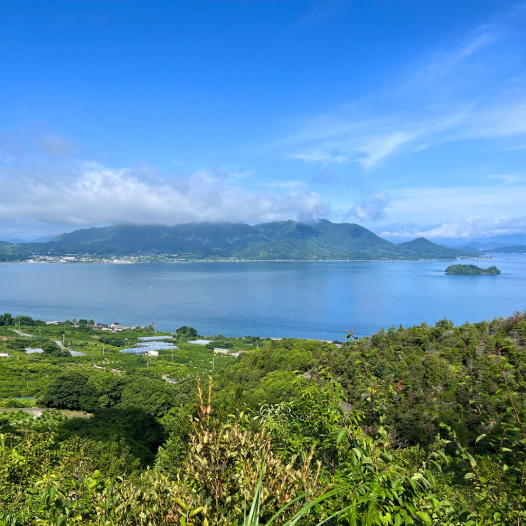 生口島（瀬戸田）、観音山展望台から見た大三島