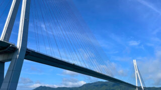 【生口島（瀬戸田）】多々羅大橋・レモン谷　美しい海・空そして直線的な橋